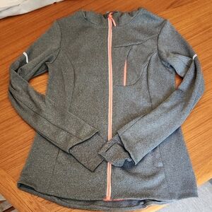 Mondetta Women's Heather Gray Jacket with Coral Zipper